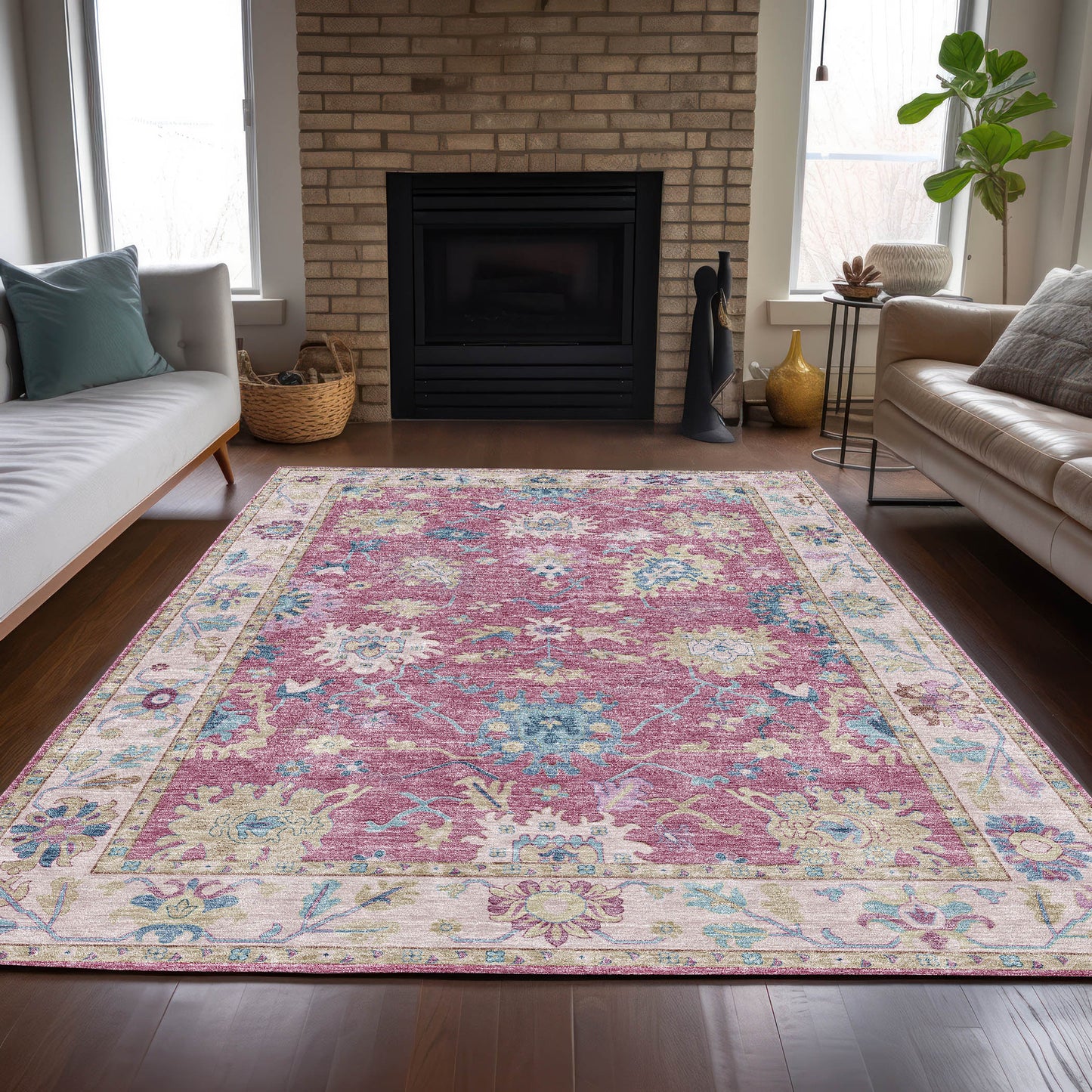 Machine Made Hatay HY7 Pink - Dalyn Rugs
