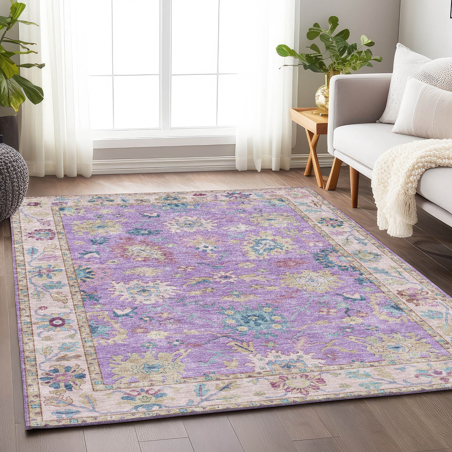 Machine Made Hatay HY7 Purple - Dalyn Rugs