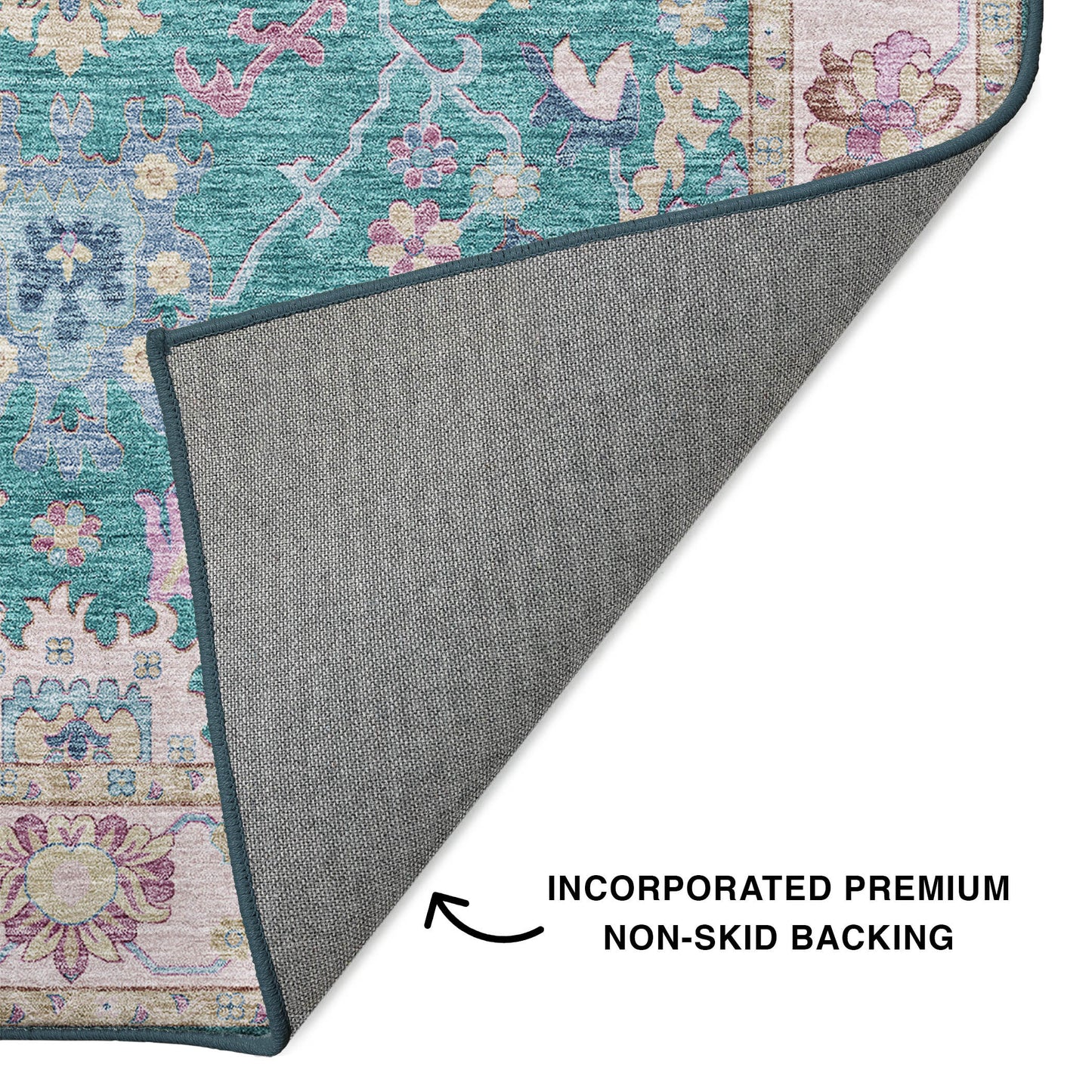 Machine Made Hatay HY7 Teal - Dalyn Rugs