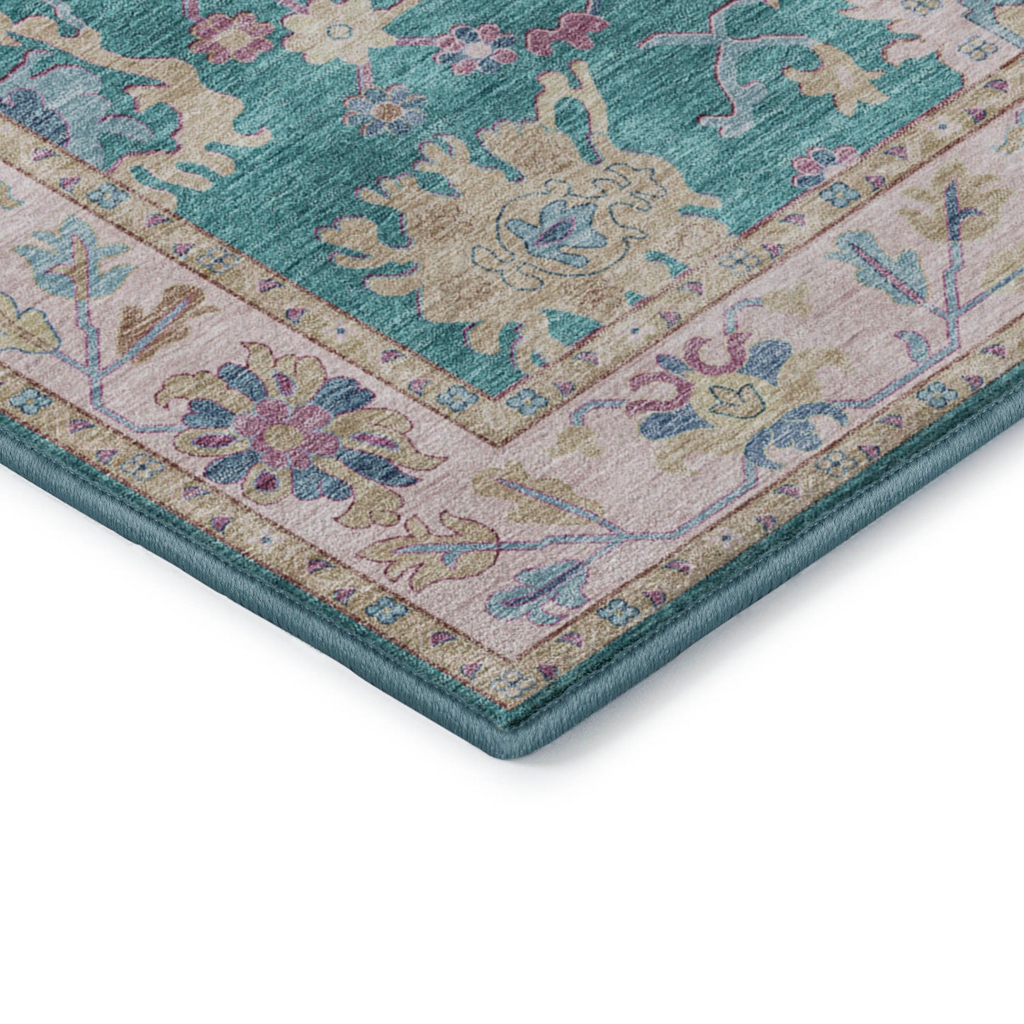 Machine Made Hatay HY7 Teal - Dalyn Rugs