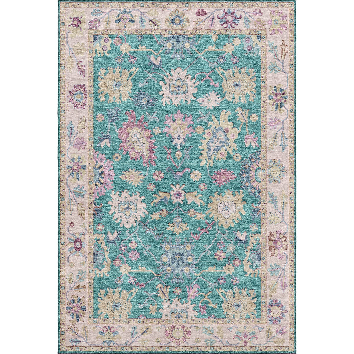 Machine Made Hatay HY7 Teal - Dalyn Rugs