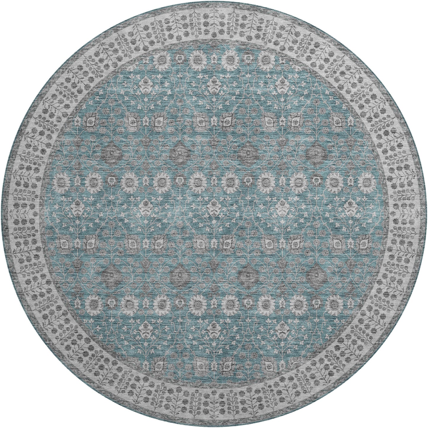 Machine Made Hatay HY8 Teal - Dalyn Rugs