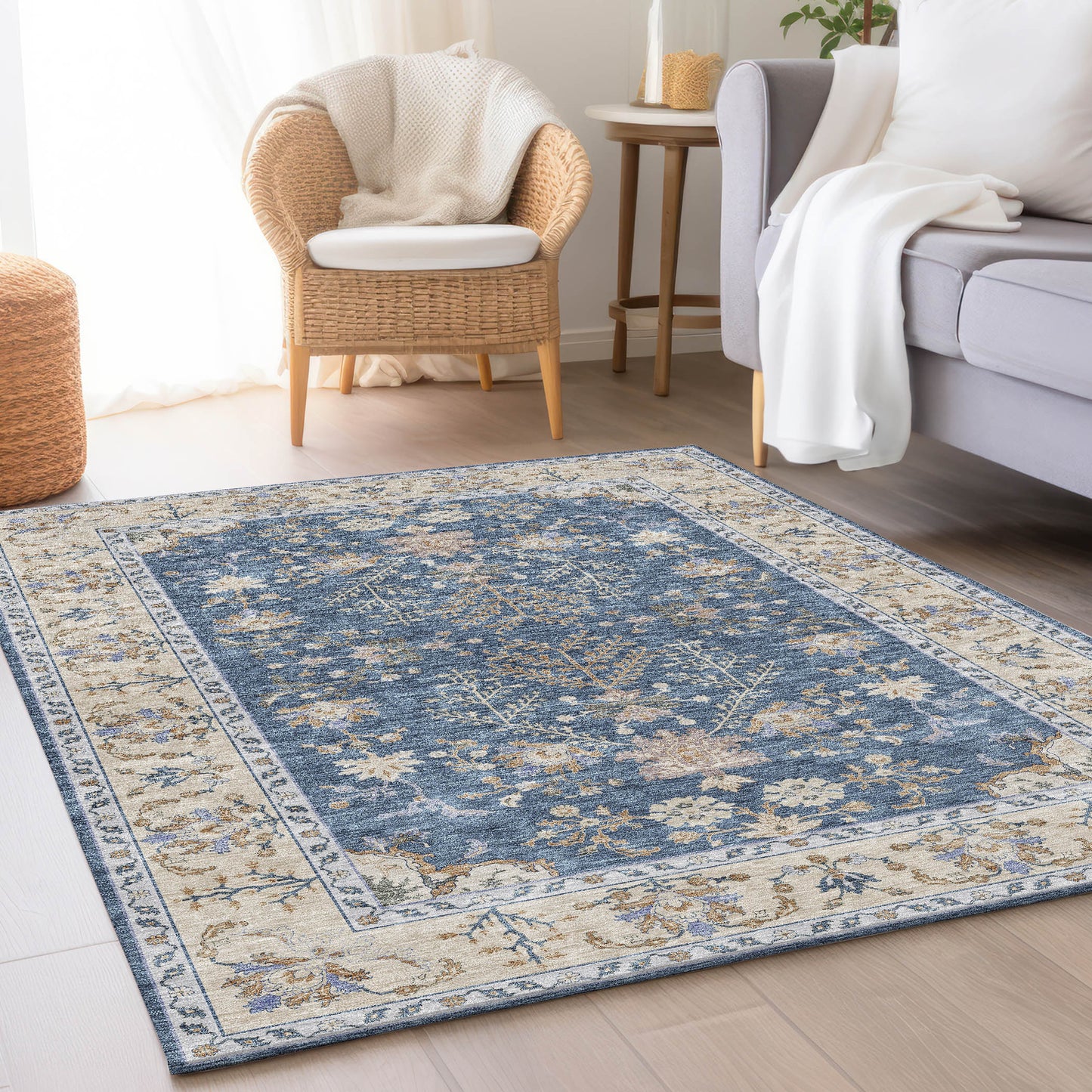 Machine Made Hatay HY9 Blue - Dalyn Rugs