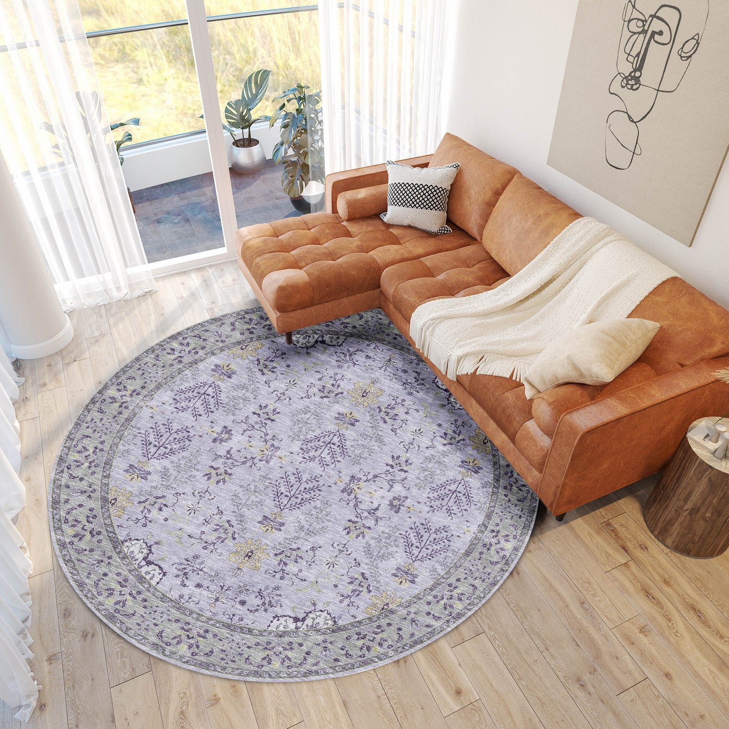 Machine Made Hatay HY9 Lavender - Dalyn Rugs