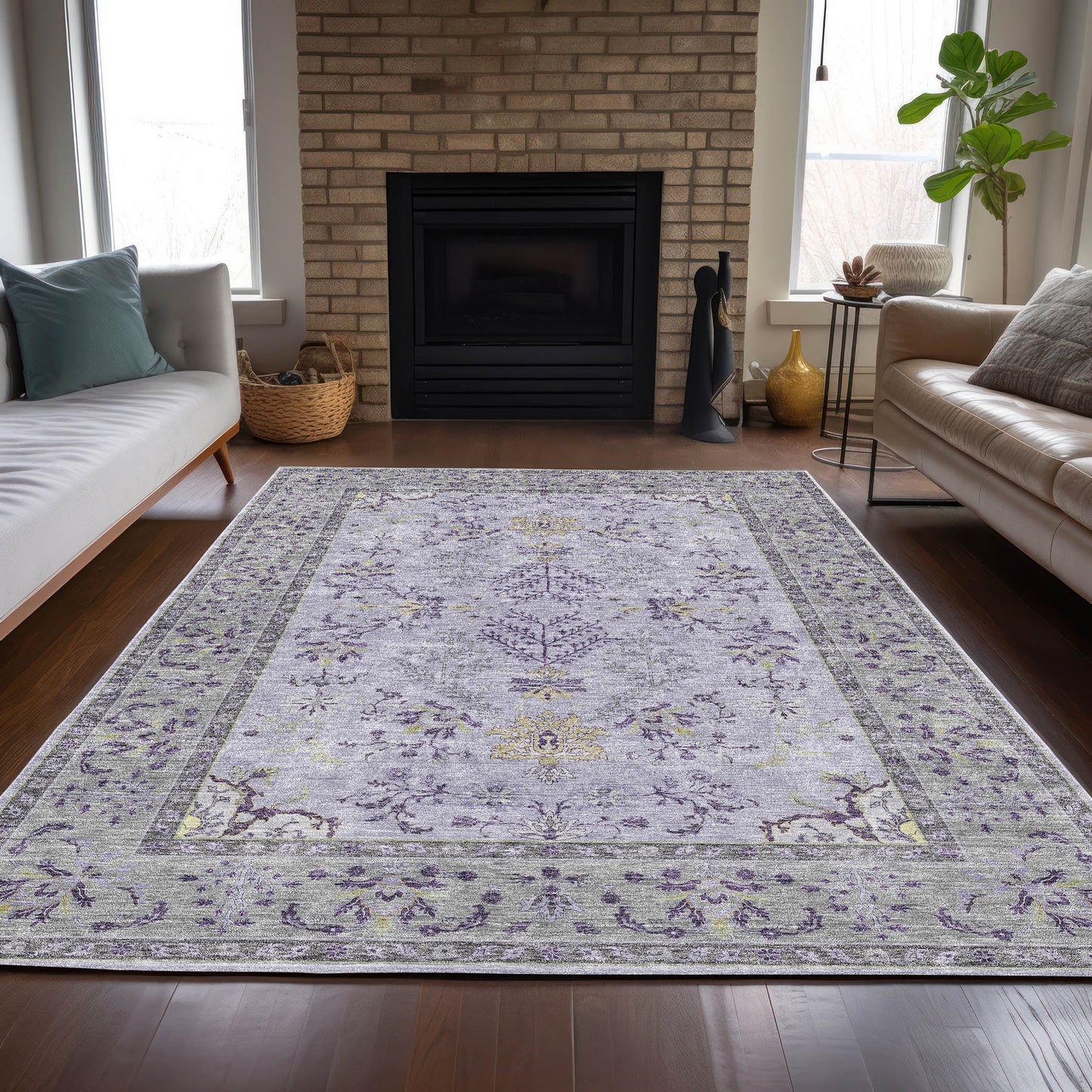 Machine Made Hatay HY9 Lavender - Dalyn Rugs