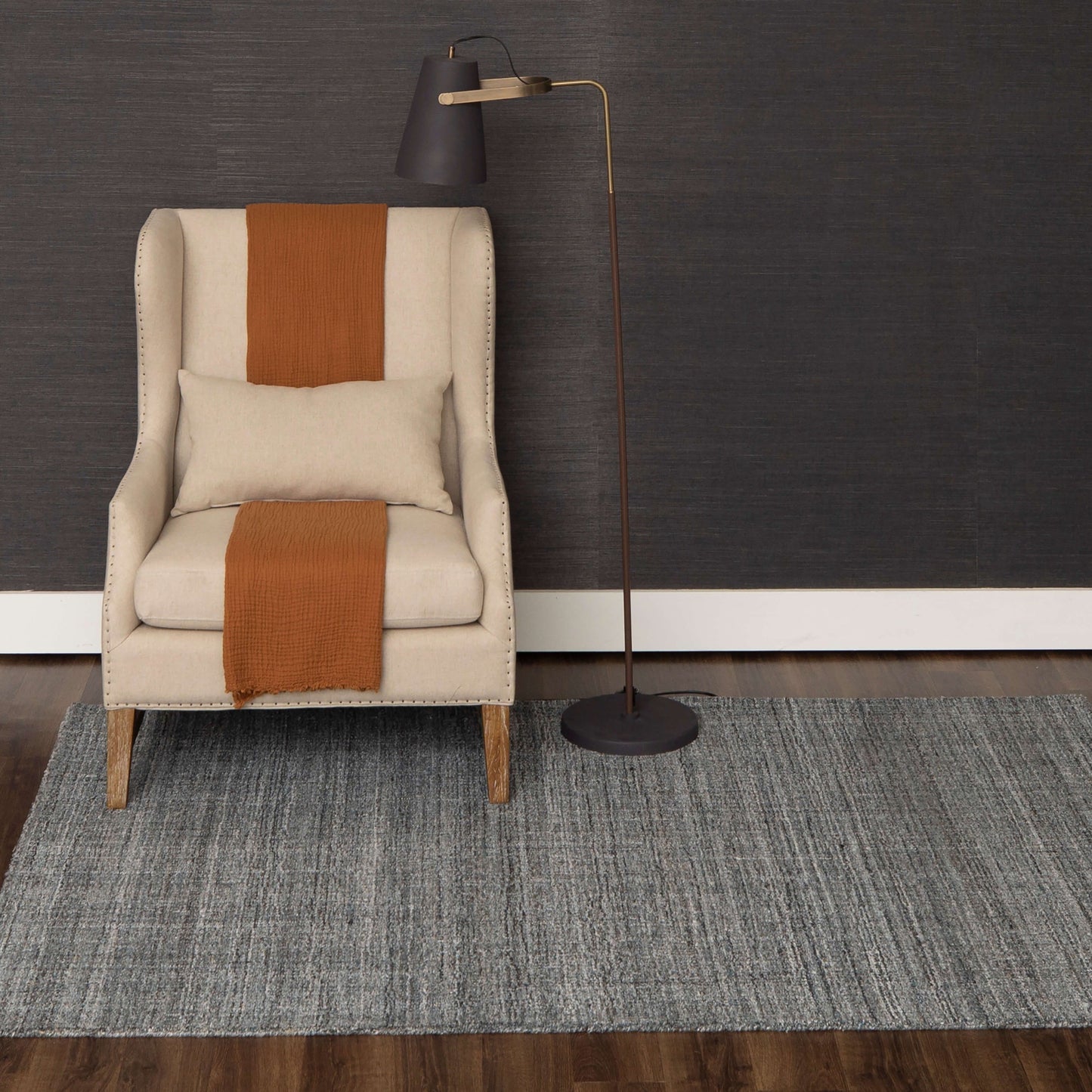 Haberdasher Graphite Area Rug - Karastan