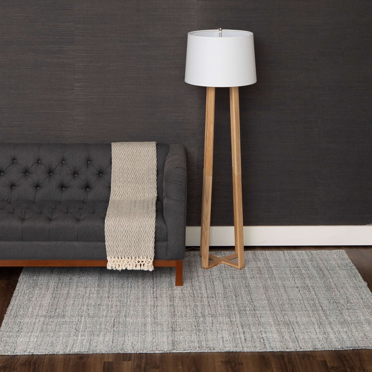 Haberdasher Silver Area Rug - Karastan