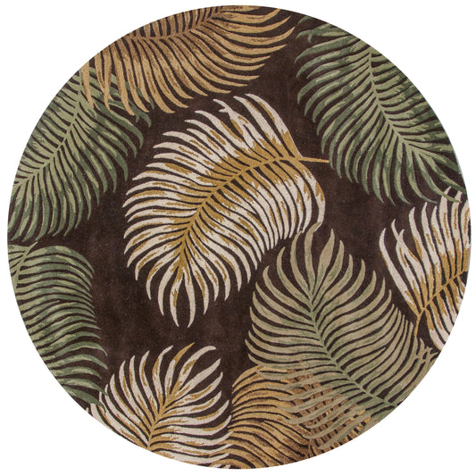 Havana 2617 Espresso Fern View Hand Tufted Area Rug - KAS