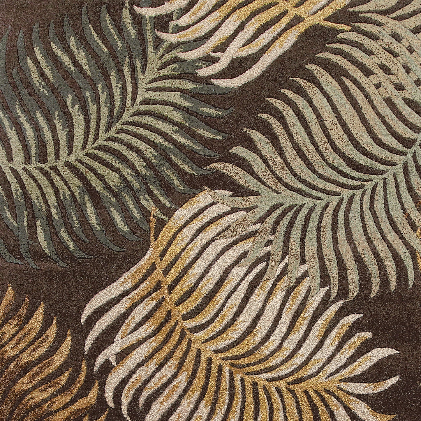 Havana 2617 Espresso Fern View Hand Tufted Area Rug - KAS