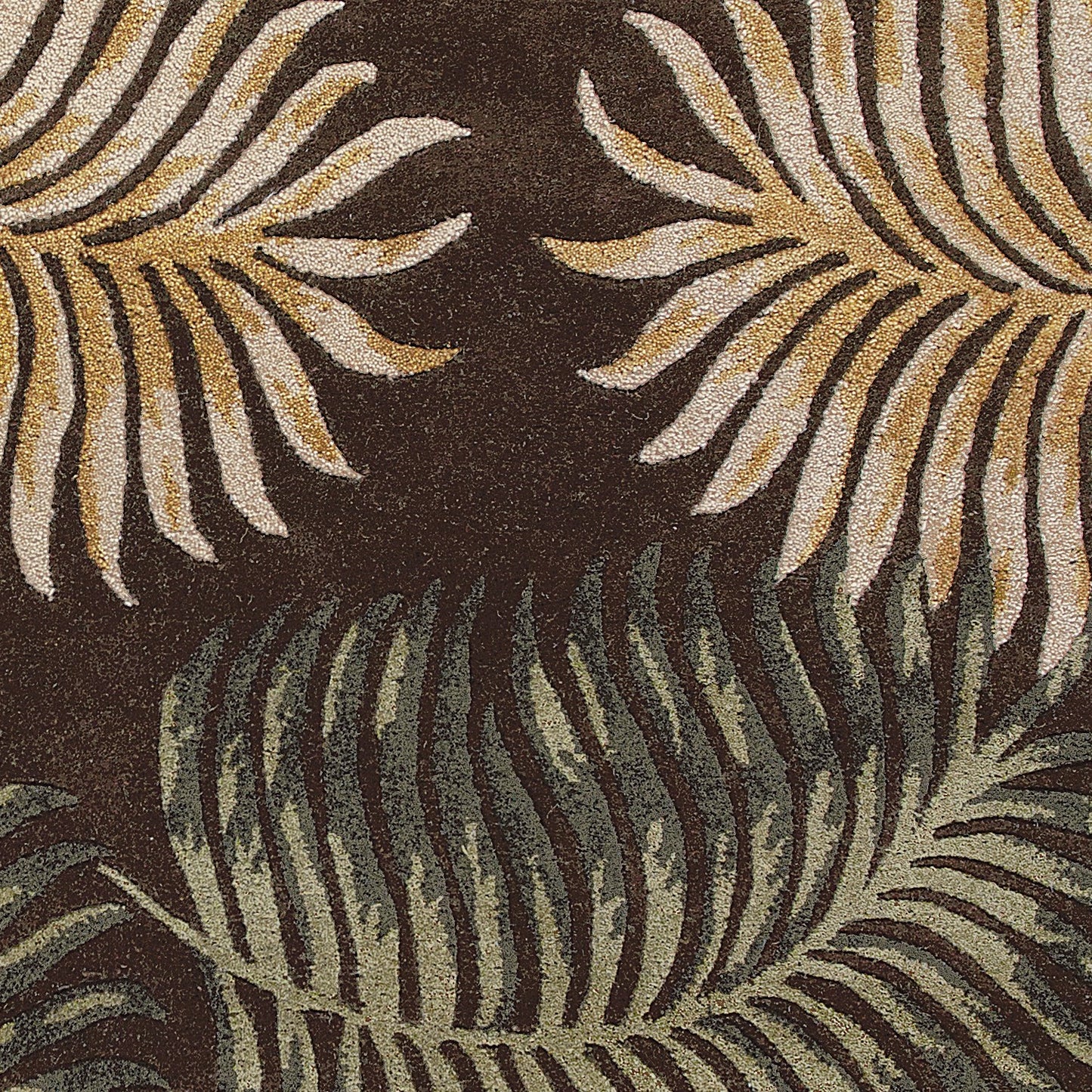 Havana 2617 Espresso Fern View Hand Tufted Area Rug - KAS