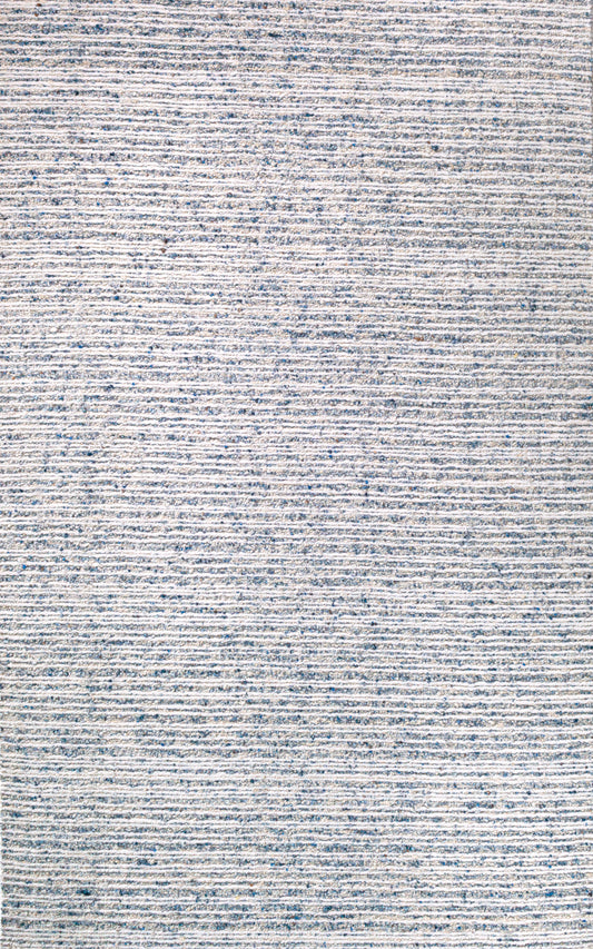 Hayden 8053 Ivory Blue Hand Knotted Performance Area Rug - KAS