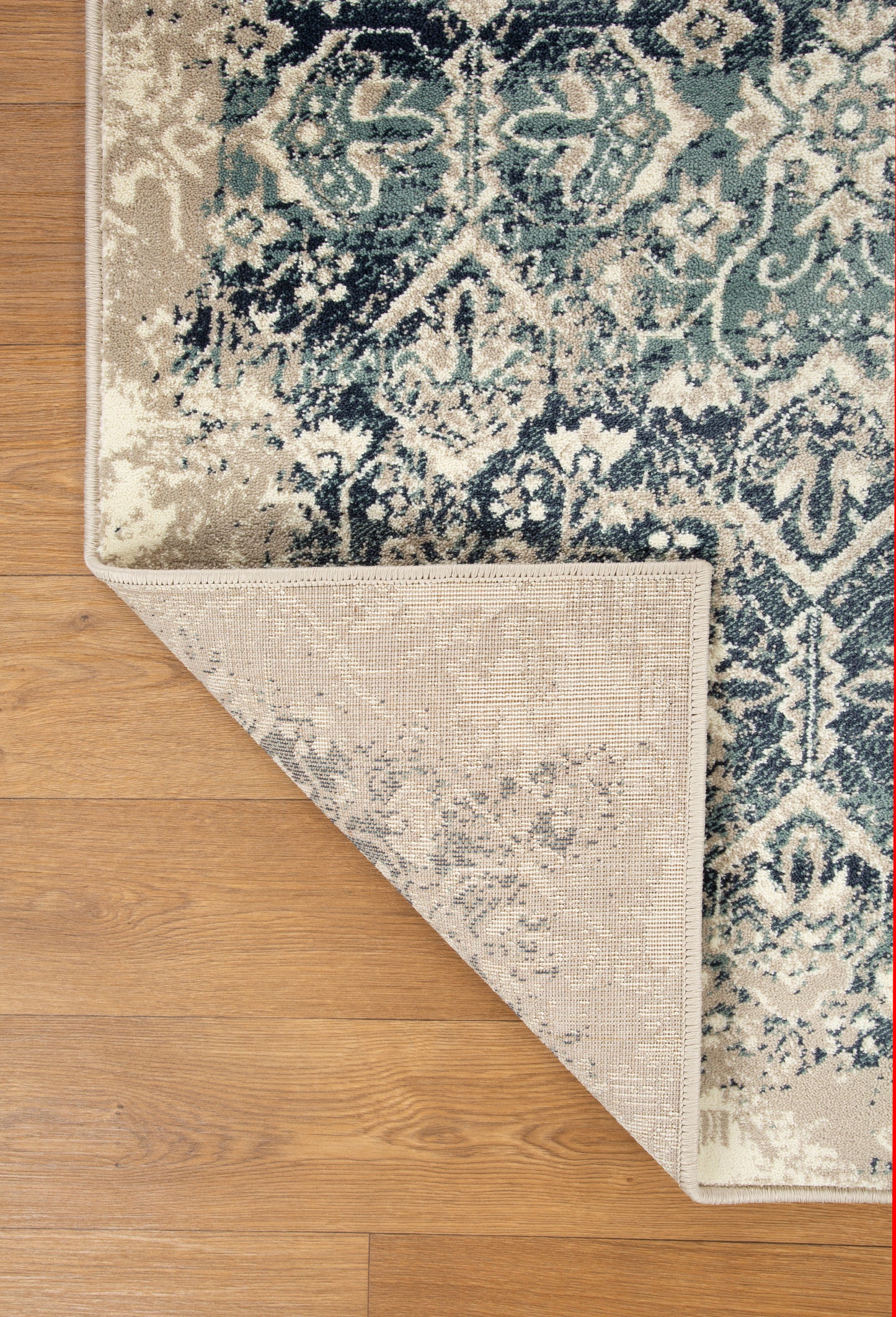 Heritage 9372 Ivory/Blue Anna Machine Woven Performance Area Rug - KAS