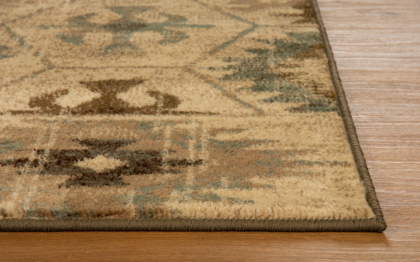Heritage 9375 Ivory/Blue Southwest Machine Woven Performance Area Rug - KAS