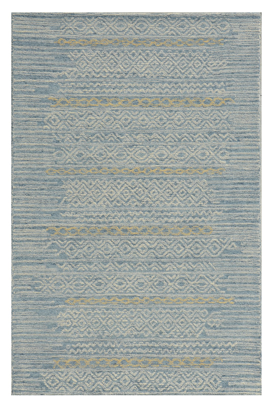 Hudson 2466 Blue Boho Hand Tufted Area Rug - KAS