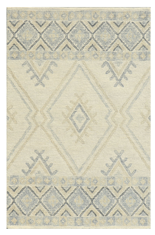 Hudson 2468 Ivory/Taupe Southwest Hand Tufted Area Rug - KAS