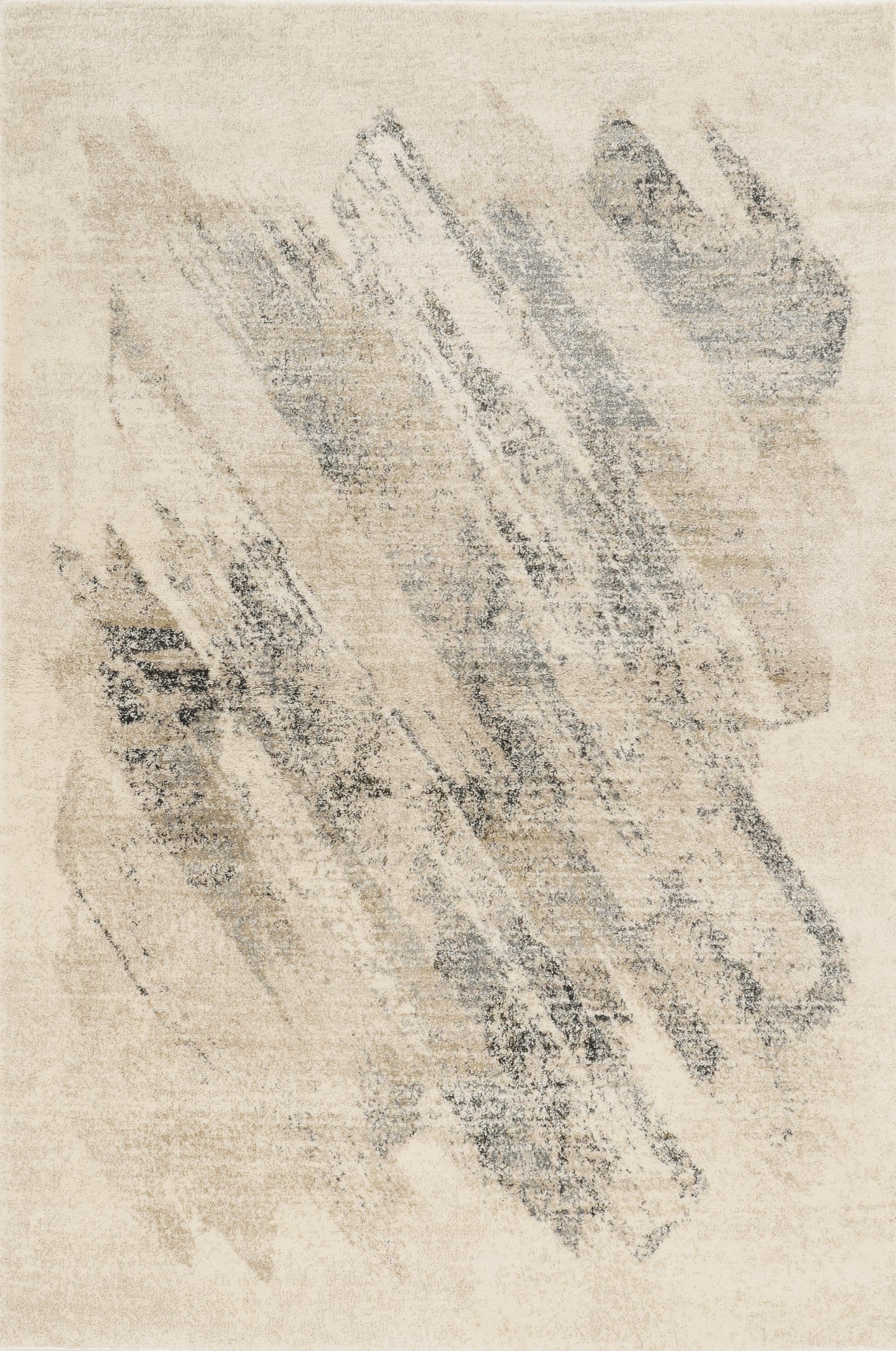 Hue 4715 Ivory/Grey Luster Machine Woven Performance Area Rug - KAS