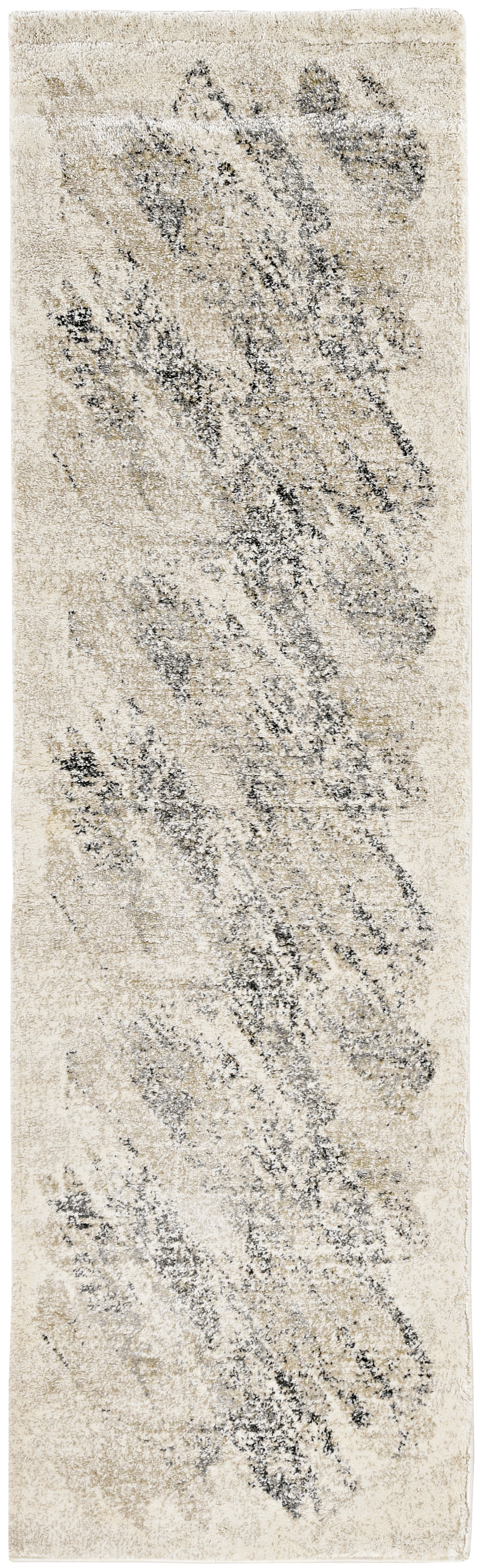 Hue 4715 Ivory/Grey Luster Machine Woven Performance Area Rug - KAS