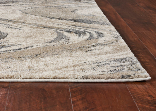 Hue 4752 Natural Groove Machine Woven Performance Area Rug - KAS