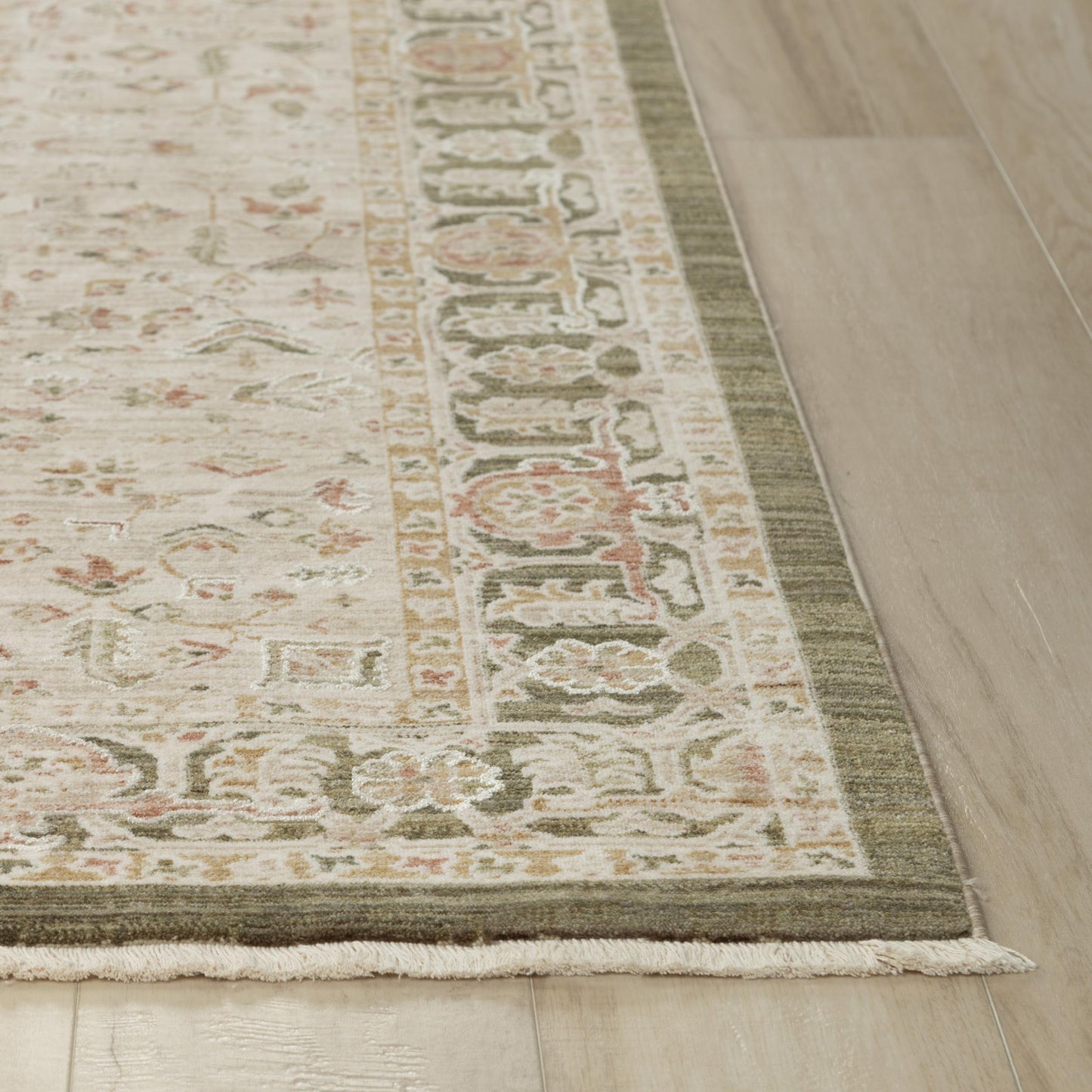 Iconic ICO761 Brown-Green Machine-Made Rug - Rizzy