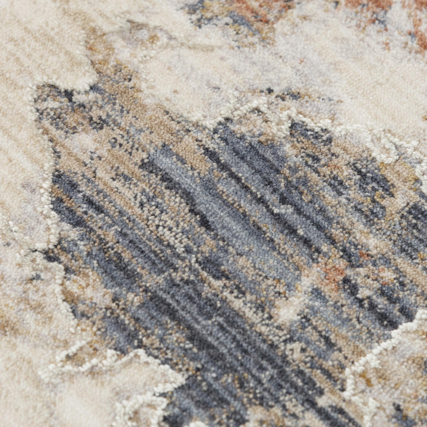 Iconic ICO762 Terracotta/Blue Machine-Made Rug - Rizzy