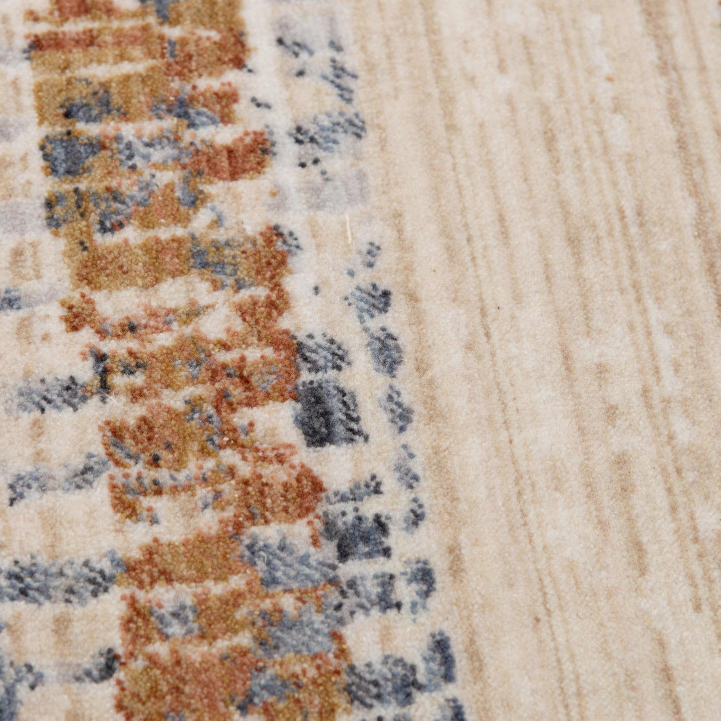 Iconic ICO763 Terracotta/Blue Machine-Made Rug - Rizzy