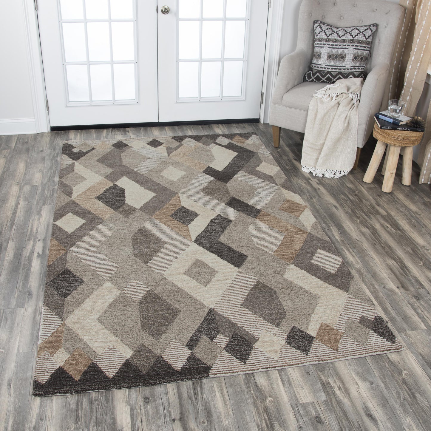 Idyllic ID926A Natural/Brown Hand-Tufted Rug - Rizzy