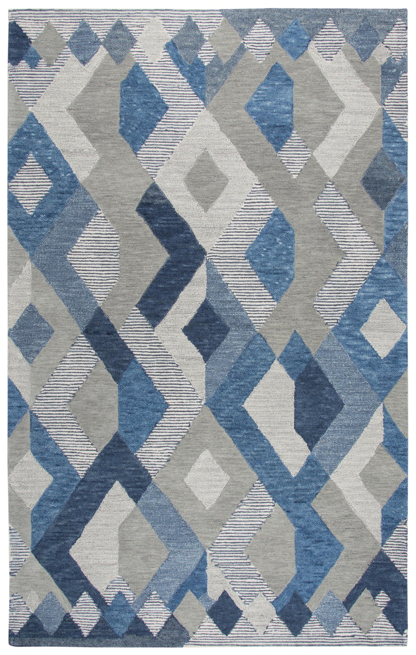 Idyllic ID928A Dark Blue Hand-Tufted Rug - Rizzy