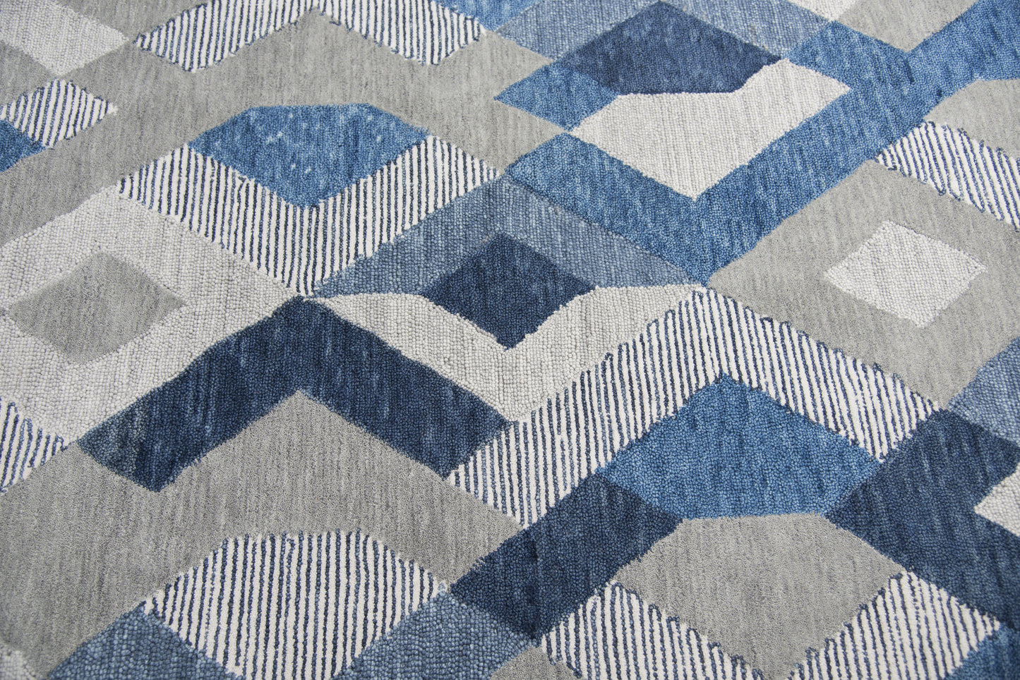 Idyllic ID928A Dark Blue Hand-Tufted Rug - Rizzy