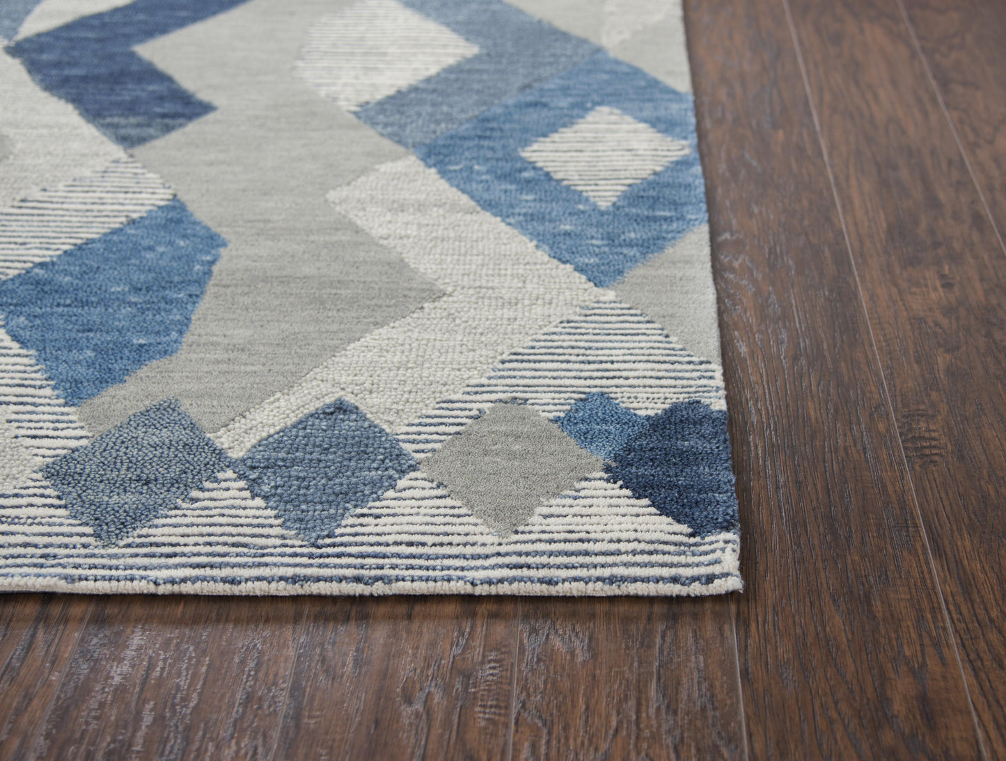 Idyllic ID928A Dark Blue Hand-Tufted Rug - Rizzy