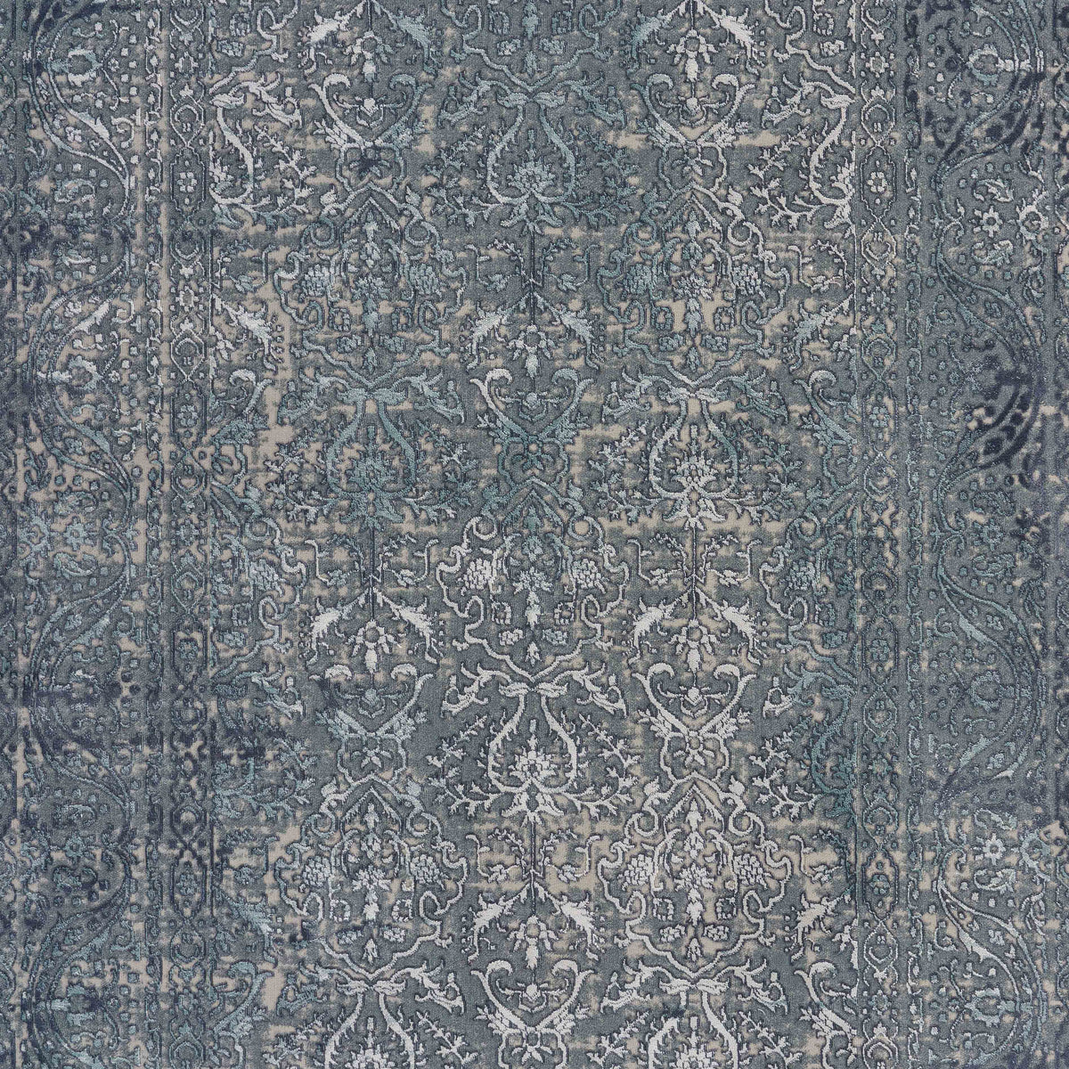 Neutral Distressed Dusk Contemporary Runner Rug - color swatch