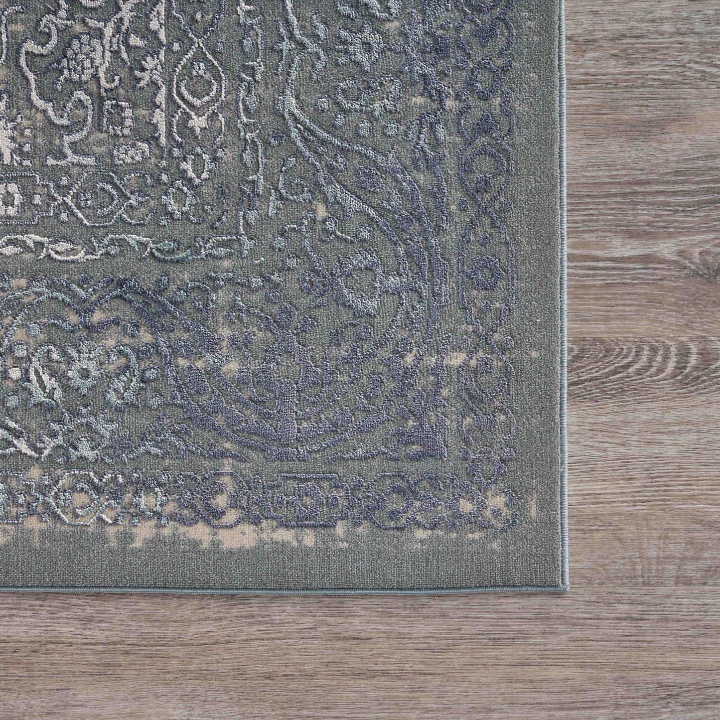 IMAGI-81511 Modern/Contemporary Machine Made Blue/Silver/Gray/Cream Polyester Indoor Area Rugs - LR Home