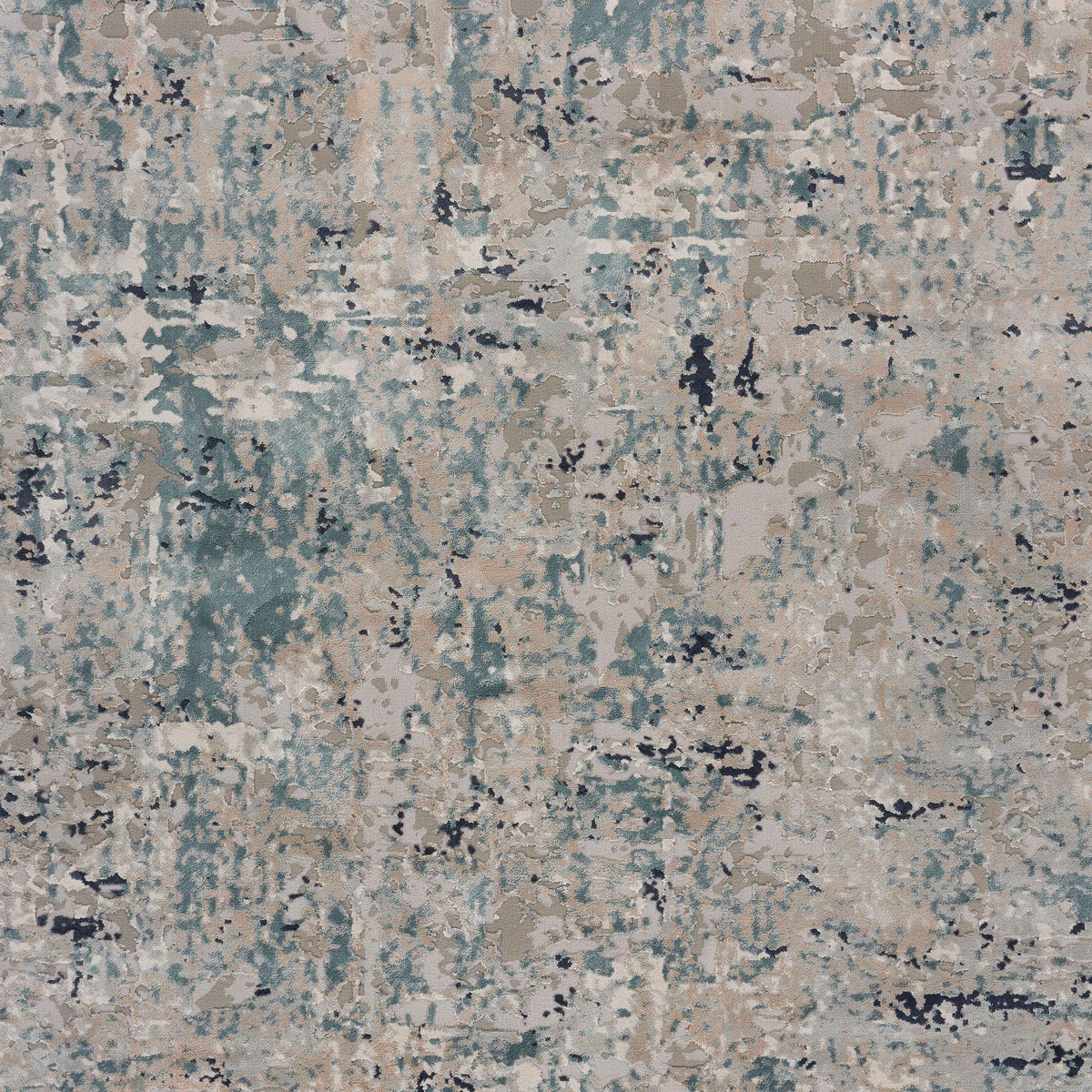 Neutral Distressed Abstract Contemporary Runner Rug - color swatch