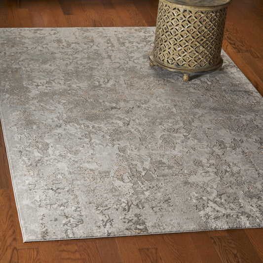 Imagine-81514 Contemporary Power-Loomed Taupe/Gray Cotton Indoor Area Rug - LR Home