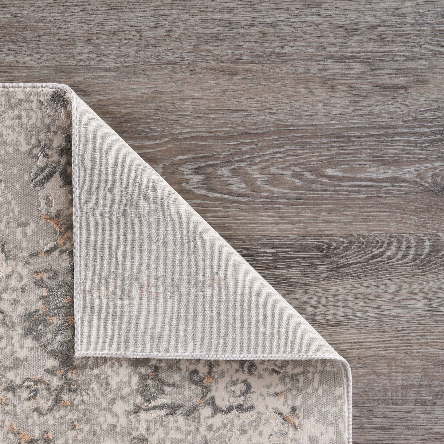 Imagine-81514 Contemporary Power-Loomed Taupe/Gray Cotton Indoor Area Rug - LR Home