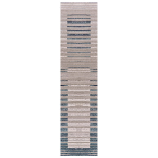 IMAGI-81518 Modern/Contemporary Machine Made Cream/Blue/Ivory Polyester Indoor Area Rugs - LR Home