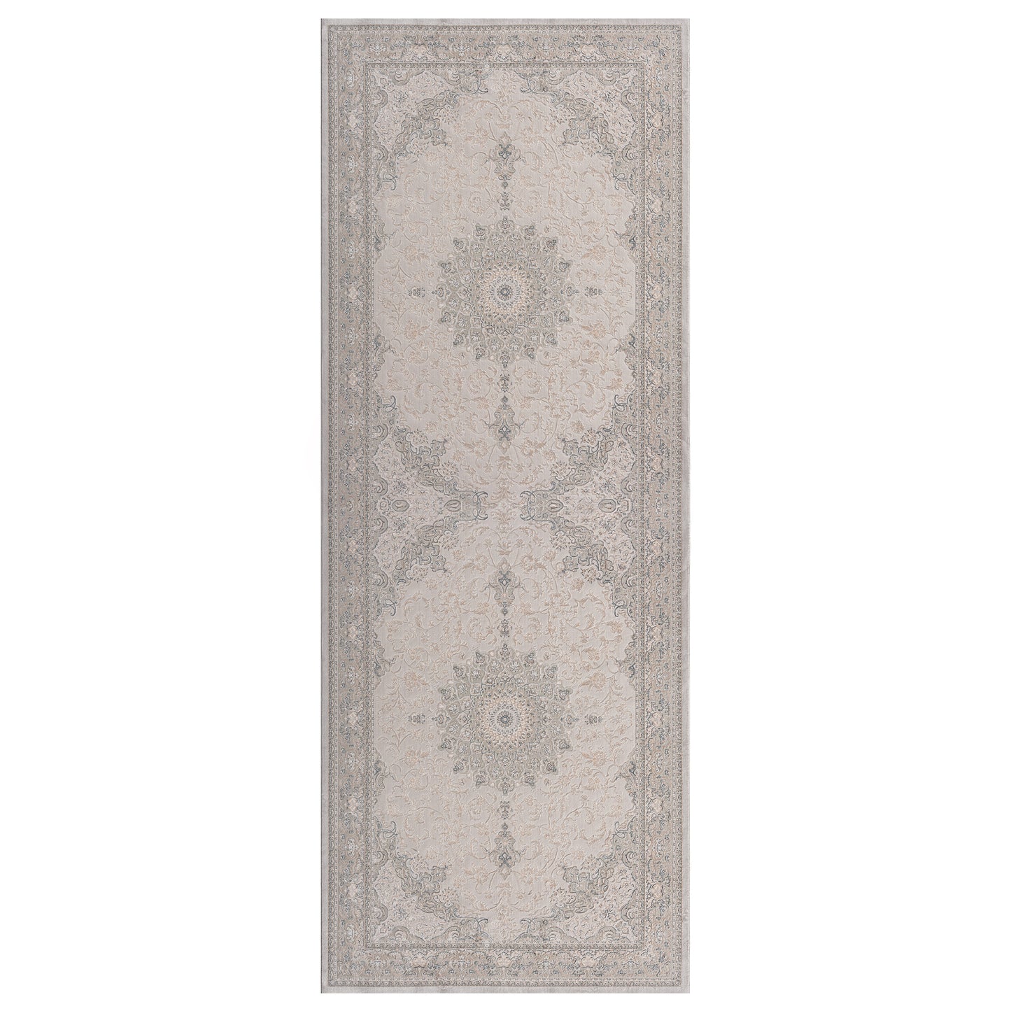 IMAGI-81521 Classic/Traditional Machine Made Gray Polyester Indoor Area Rugs - LR Home