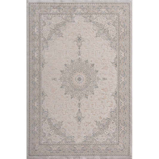 Imagine Gray Medallion Classic/Traditional Polyester Area Rug - Silo view