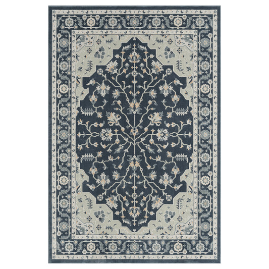 Traditional Twilight Floral Area Rug - Silo view