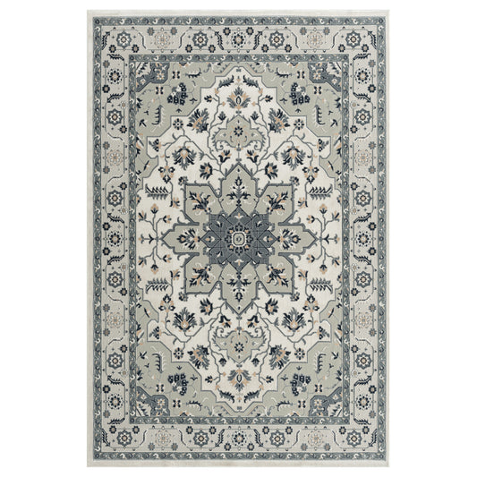 Traditional Dresden Floral Medallion Area Rug - Silo view