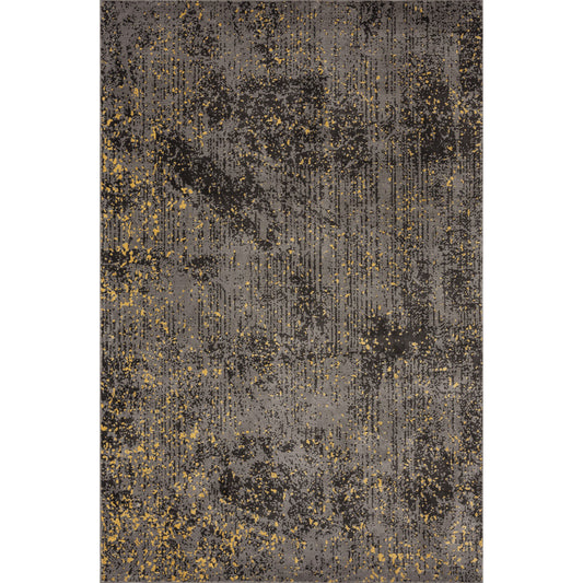 IMPLS-81853 Modern/Contemporary Machine Made Dovetail Gray/Ash Brown/Gold  Poly Blend Indoor Area Rugs - LR Home