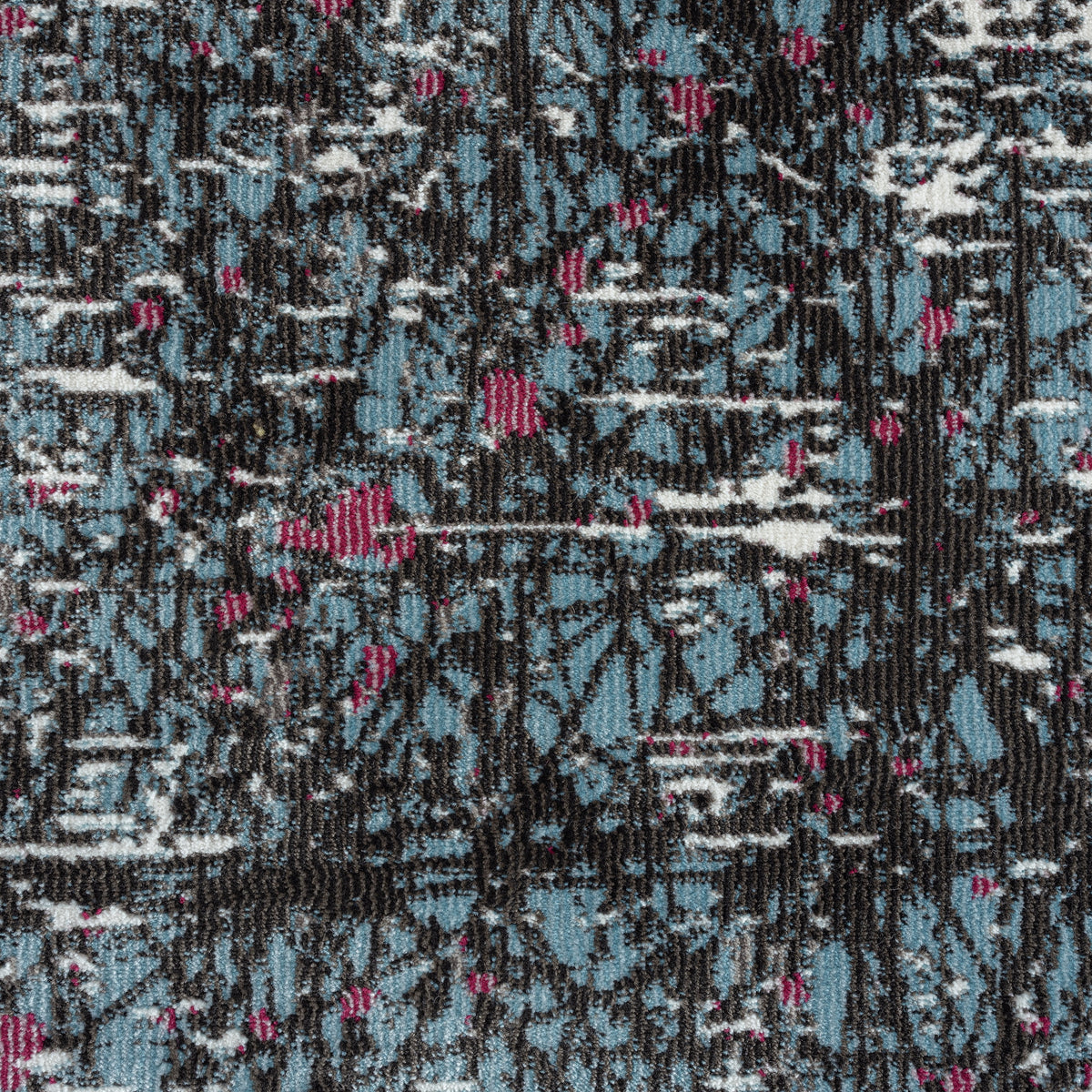 Impulse Abstract Fuchsia Splatter Fusion Area Rug - lifestyle view