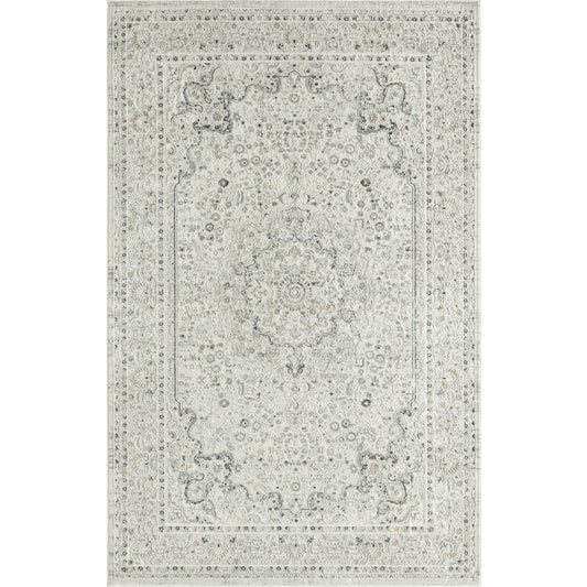 Contemporary Vintage Hi-Low Medallion Area Rug - Silo view