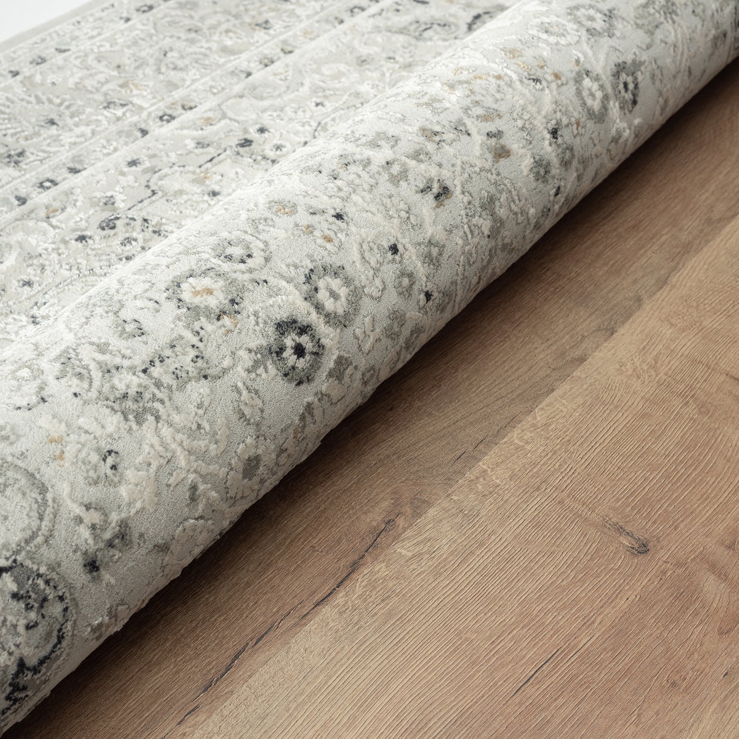 ISABE-81778 Transitional/Casual Machine Made Ivory/Gray/Taupe Polyester Blend Indoor Area Rugs - LR Home