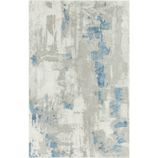 Modern Abstract Brushstroke Area Rug - Silo view