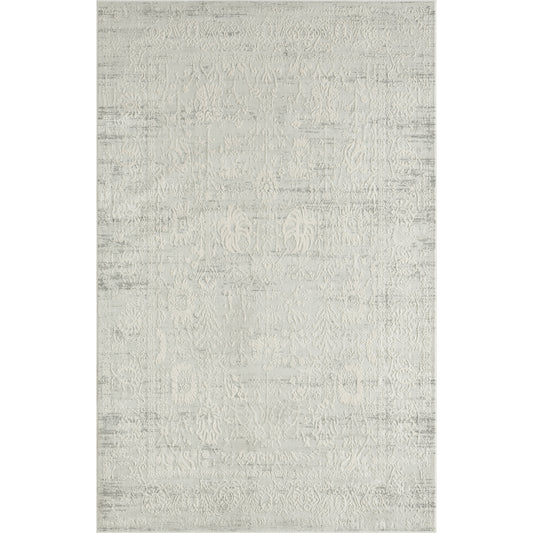 ISABE-81780 Transitional/Casual Machine Made Ivory/Gray Polyester Blend Indoor Area Rugs - LR Home