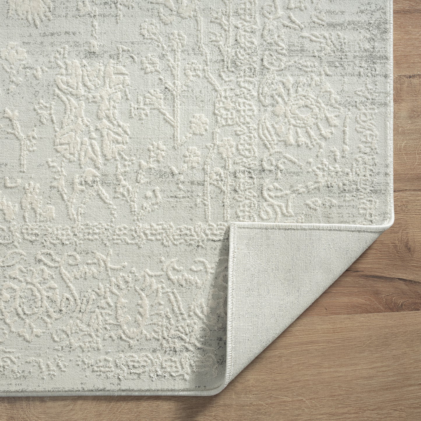 ISABE-81780 Transitional/Casual Machine Made Ivory/Gray Polyester Blend Indoor Area Rugs - LR Home