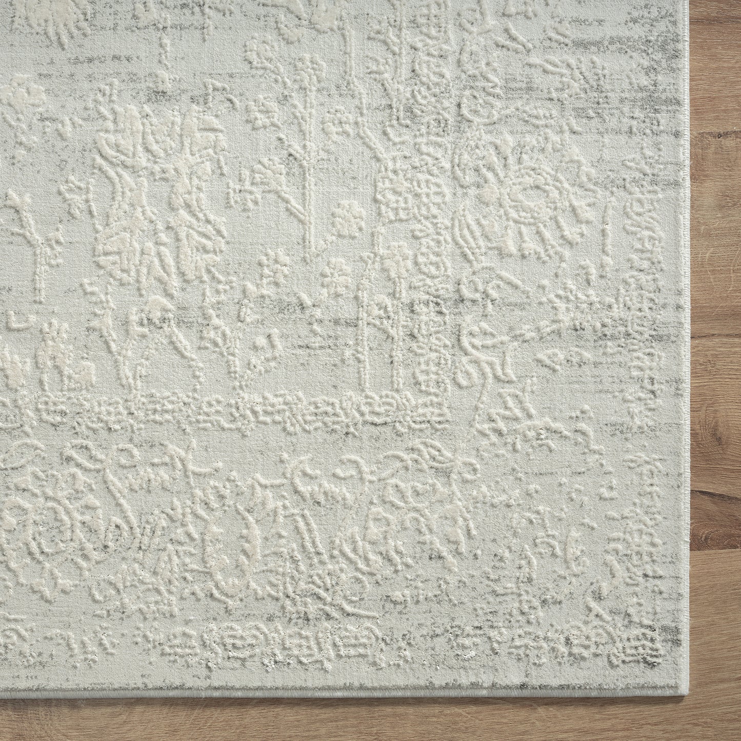ISABE-81780 Transitional/Casual Machine Made Ivory/Gray Polyester Blend Indoor Area Rugs - LR Home