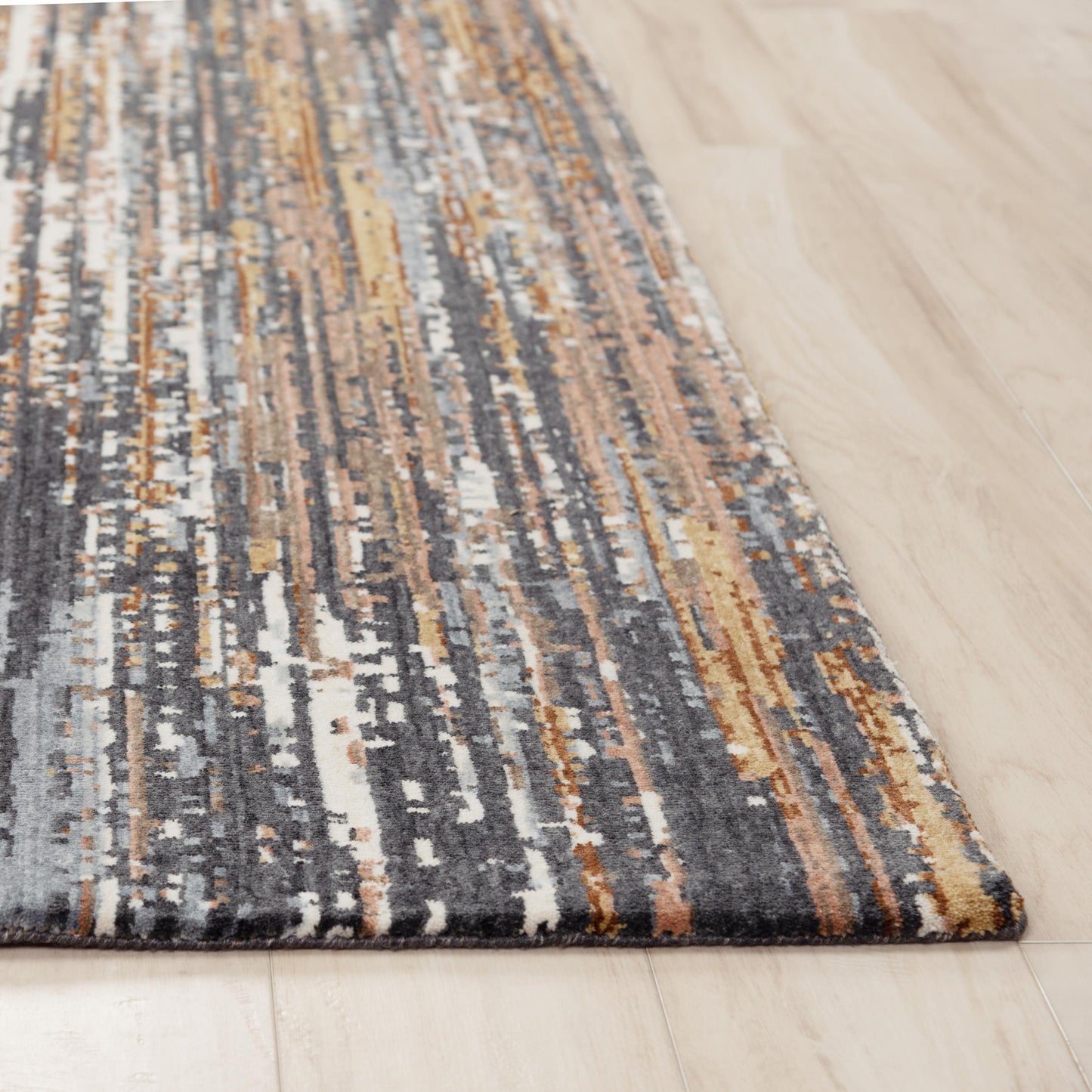 Jasper JAS734 Charcoal/ Multi Hybrid Rug - Rizzy