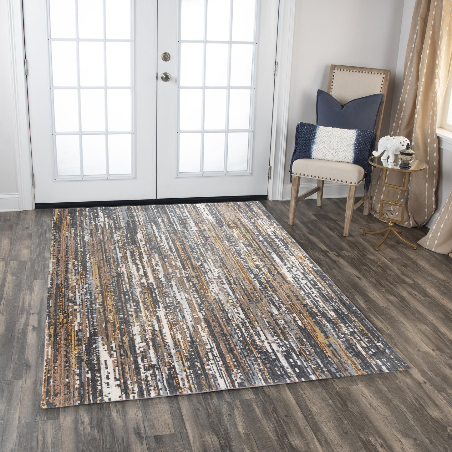 Jasper JAS734 Charcoal/ Multi Hybrid Rug - Rizzy