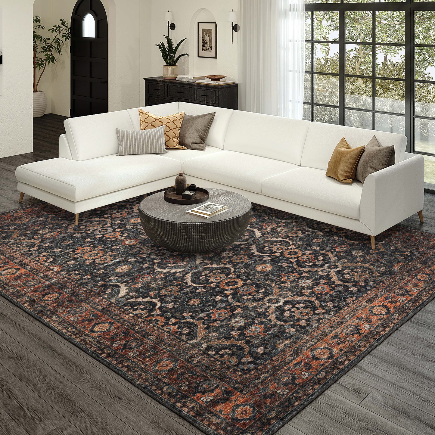 Machine Made Jericho JC1 Charcoal - Dalyn Rugs